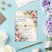 Elegante Bloemige Quinceañera Uitnodiging – Bewerk (Insitu (Huwelijk))