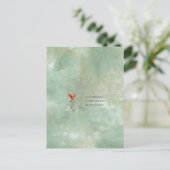 Elegante bloemige quote briefkaart (Staand voorkant)