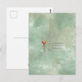 Elegante bloemige quote briefkaart (Voorkant / Achterkant)