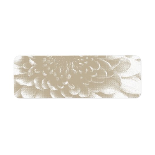 Elegante bloemige retouradreslabels etiket (Voorkant)
