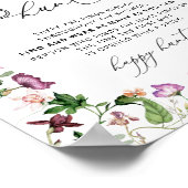 Elegante Bloemige Ringjacht Bruidsdouche Spel Bord Poster (Hoek)