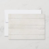 Elegante bloemige roze aqua rozen robuuste houten  RSVP kaartje (Achterkant)