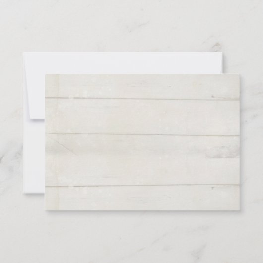 Elegante bloemige roze aqua rozen robuuste houten  RSVP kaartje (Achterkant)