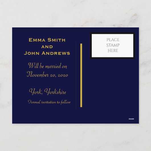 Elegante bloemige 'Save the Date'-aankondiging bri Feestdagenkaart (Achterkant)