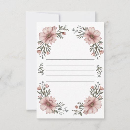 Elegante bloemige Save the Date-huwelijksaankondig Save The Date (Achterkant)