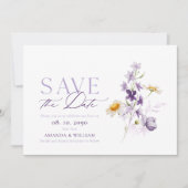 Elegante Bloemige Save the Date Kaart (Voorkant)