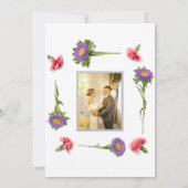 Elegante bloemige 'Save The Date'  Kaart (Achterkant)