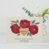 Elegante Bloemige Save the Date Kaart (Staand voorkant)