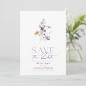 Elegante Bloemige 'Save the Date'-kaart Save The Date (Staand voorkant)