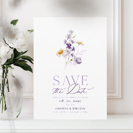 Elegante Bloemige 'Save the Date'-kaart Save The Date