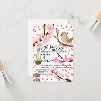Elegante bloemige save the date sjabloon, wilde bl