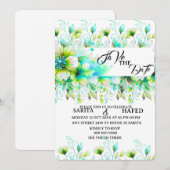 Elegante bloemige save the date sjabloon, wilde bl (Voorkant / Achterkant)