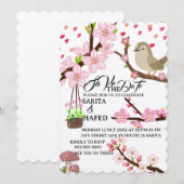 Elegante bloemige save the date sjabloon, wilde bl (Voorkant / Achterkant)