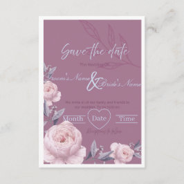 Elegante bloemige 'Save the Date' trouwuitnodiging Kaart