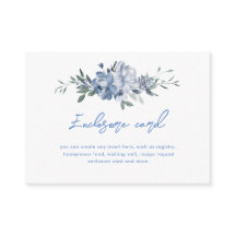 Elegante bloemige stoffige blauwe bruidsdouche