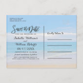 Elegante bloemige strand zomer trouw save the date aankondigingskaart (Achterkant)