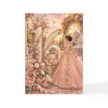 Elegante bloemige Sweet 16 verjaardagskaart voor h