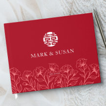 Elegante Bloemige Traditionele Chinese Trouw (ROOD
