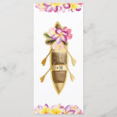 Elegante Bloemige Tropische Zomer Bruiloftsmenu Menu (Achterkant)