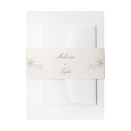 Elegante Bloemige Trouw Buikband Uitnodigingen Wikkel