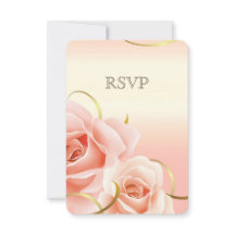 Elegante bloemige trouw- en jubileum RSVP-kaarten