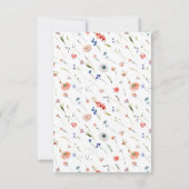Elegante bloemige trouw-RSVP kaart (Achterkant)