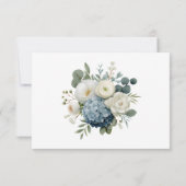 Elegante bloemige trouw-RSVP kaart (Achterkant)