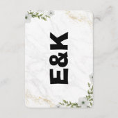 Elegante bloemige trouw-RSVP kaart (Achterkant)