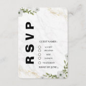 Elegante bloemige trouw-RSVP kaart (Voorkant)