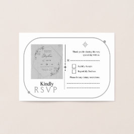 Elegante Bloemige Trouw RSVP Kaart – Aanpasbaar