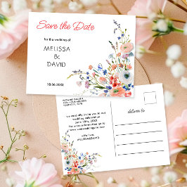 Elegante Bloemige Trouw Save the Date Aankondigingskaart