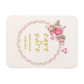 Elegante bloemige trouw 'Save the Date' magneet (Horizontaal)