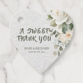 Elegante bloemige trouwcadeautags bedankjes labels