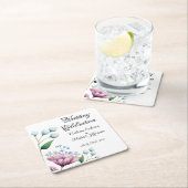 Elegante Bloemige Trouwdag Zachte Botanische Roman Kartonnen Onderzetters (Insitu)