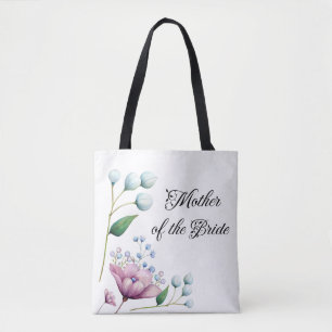 Elegante Bloemige Trouwdag Zachte Botanische Roman Tote Bag