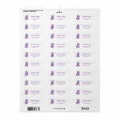 Elegante bloemige trouwdesign etiket (Full Sheet)