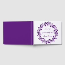 Elegante bloemige trouwdesign gastenboek