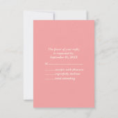 Elegante bloemige trouwjubileum RSVP-kaarten RSVP Kaartje (Achterkant)