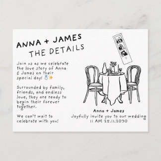 Elegante bloemige trouwkaart briefkaart