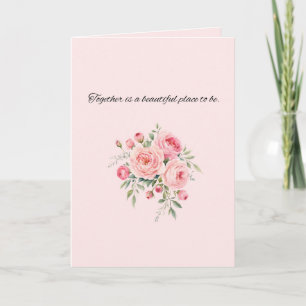 Elegante bloemige trouwkaart kaart