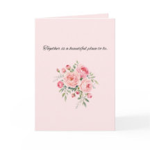 Elegante bloemige trouwkaart