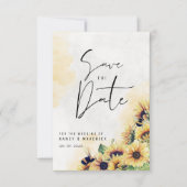 Elegante bloemige trouwkaart 'Save The Date' postk Save The Date (Voorkant)