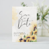 Elegante bloemige trouwkaart 'Save The Date' postk Save The Date (Staand voorkant)