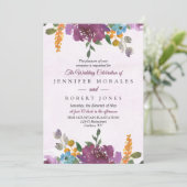 Elegante Bloemige Trouwkaarten Pioenrozen Kaart (Staand voorkant)