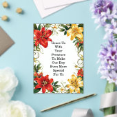 Elegante bloemige trouwlijst acryl uitnodigingen (Insitu (Huwelijk))