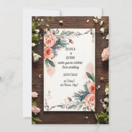 🌿 Elegante Bloemige Trouwontwerp 🌿 Kaart