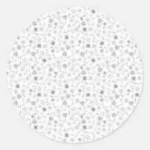 Elegante bloemige trouwsticker