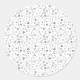 Elegante bloemige trouwsticker ronde sticker