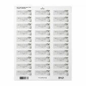 Elegante Bloemige Trouwuitnodiging Etiket (Full Sheet)