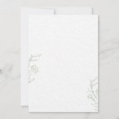 Elegante bloemige trouwuitnodiging kaart (Achterkant)